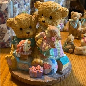 Cherished teddies “playmates” musical statue